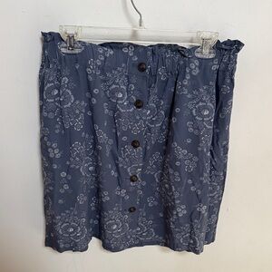 Madewell paper bag button-front Floral mini skirt NWT